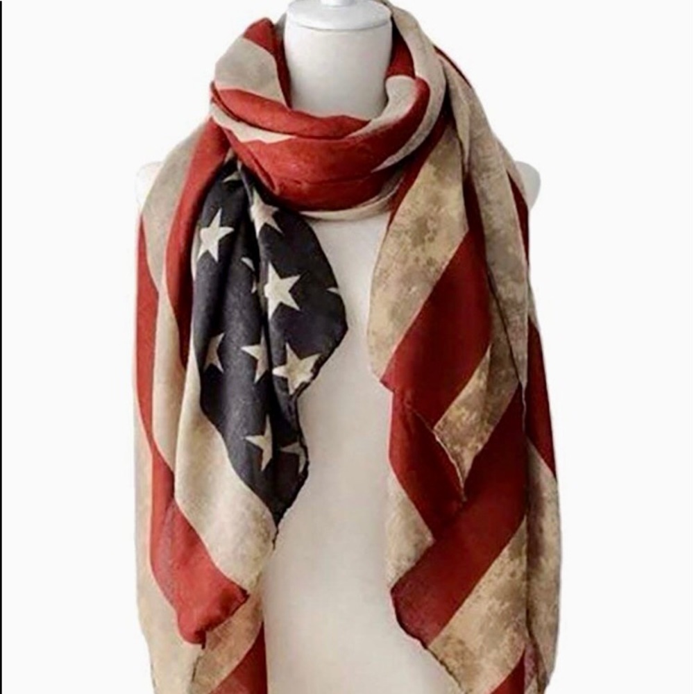 Unisex Patriotic Scarf - Picture 2 of 7